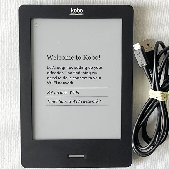 Kobo Touch N905C eReader WiFi 6" Touchscreen Black eBook Reader & Charging Cable - Picture 1 of 8
